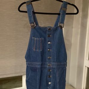 Rainbow retro jean overalls
